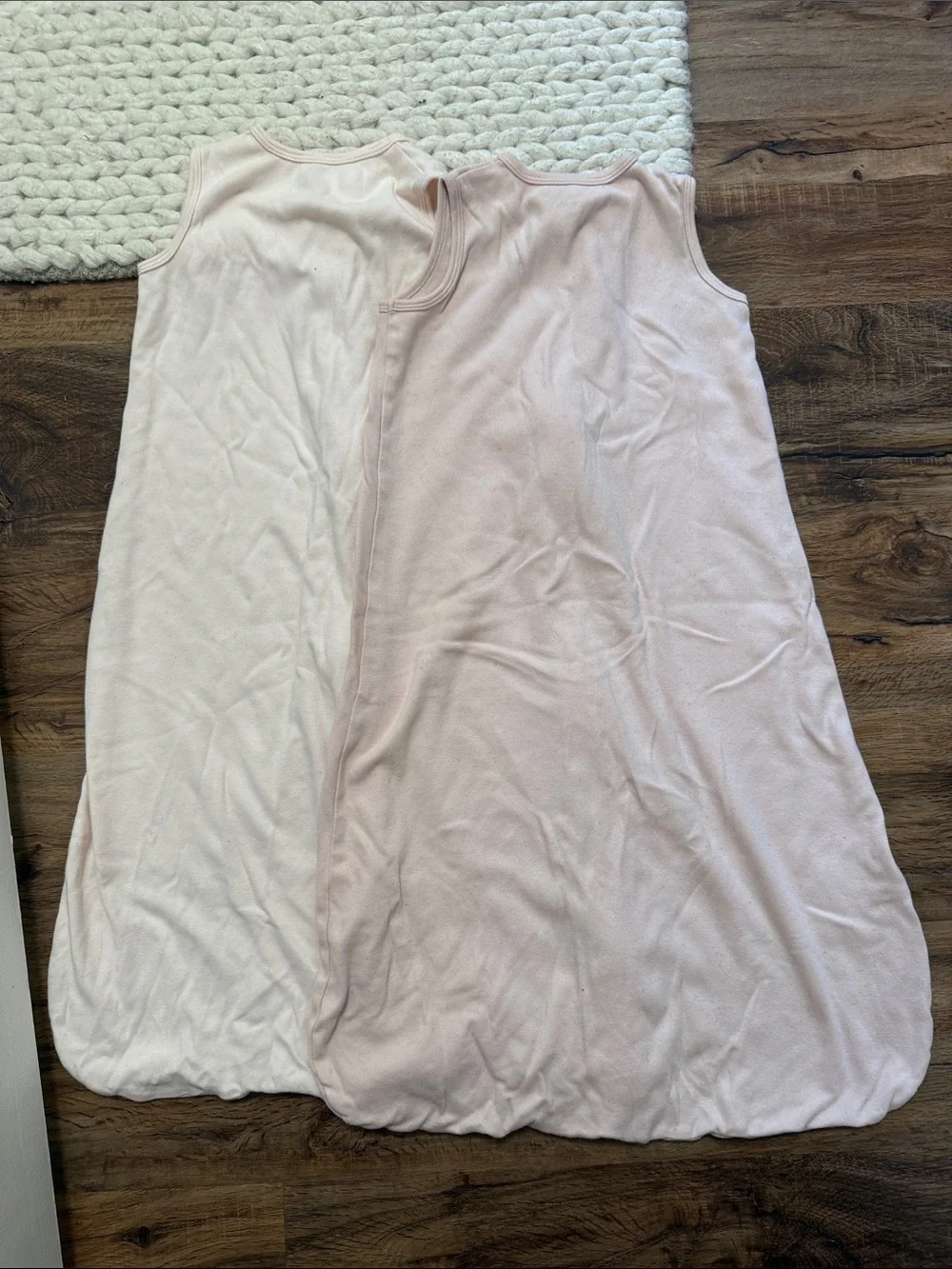 Keababies 2 Zip-Front Baby Cotton Sleeveless Sleep Sacks in Pink,Light Pink - L
